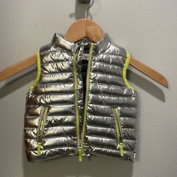 Gymboree Baby Metalic Silver puffy vest - Picture 1 of 11